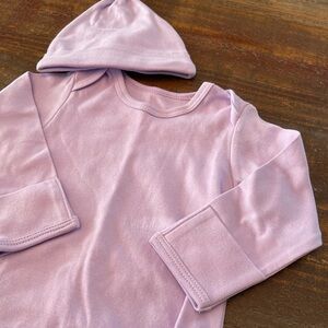 Knotted sleep gown with hat 0-3 months